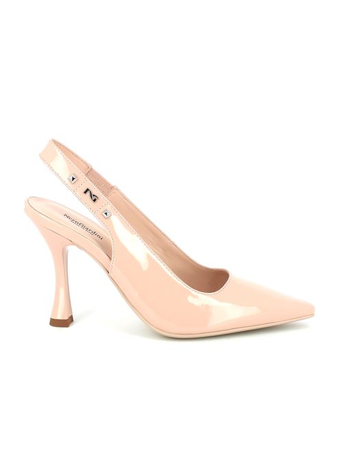 decolleté con tacco da donna in vernice rosa cipria NERO GIARDINI | E409370DE720
